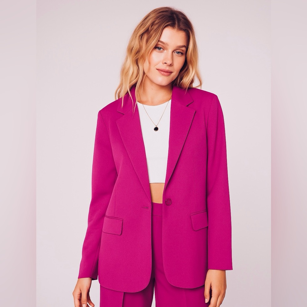 NWT Band of the Free Oversized Fuchsia Blazer